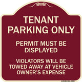Tenant Parking Only Display Permit Violators Towed at Owner Expense