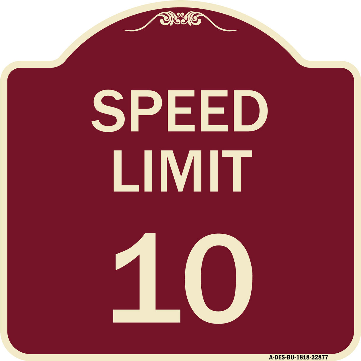 Speed Reduction Sign Speed Limit 10 Mph