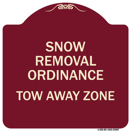 Snow Emergency Route Tow Away Zone with Graphic