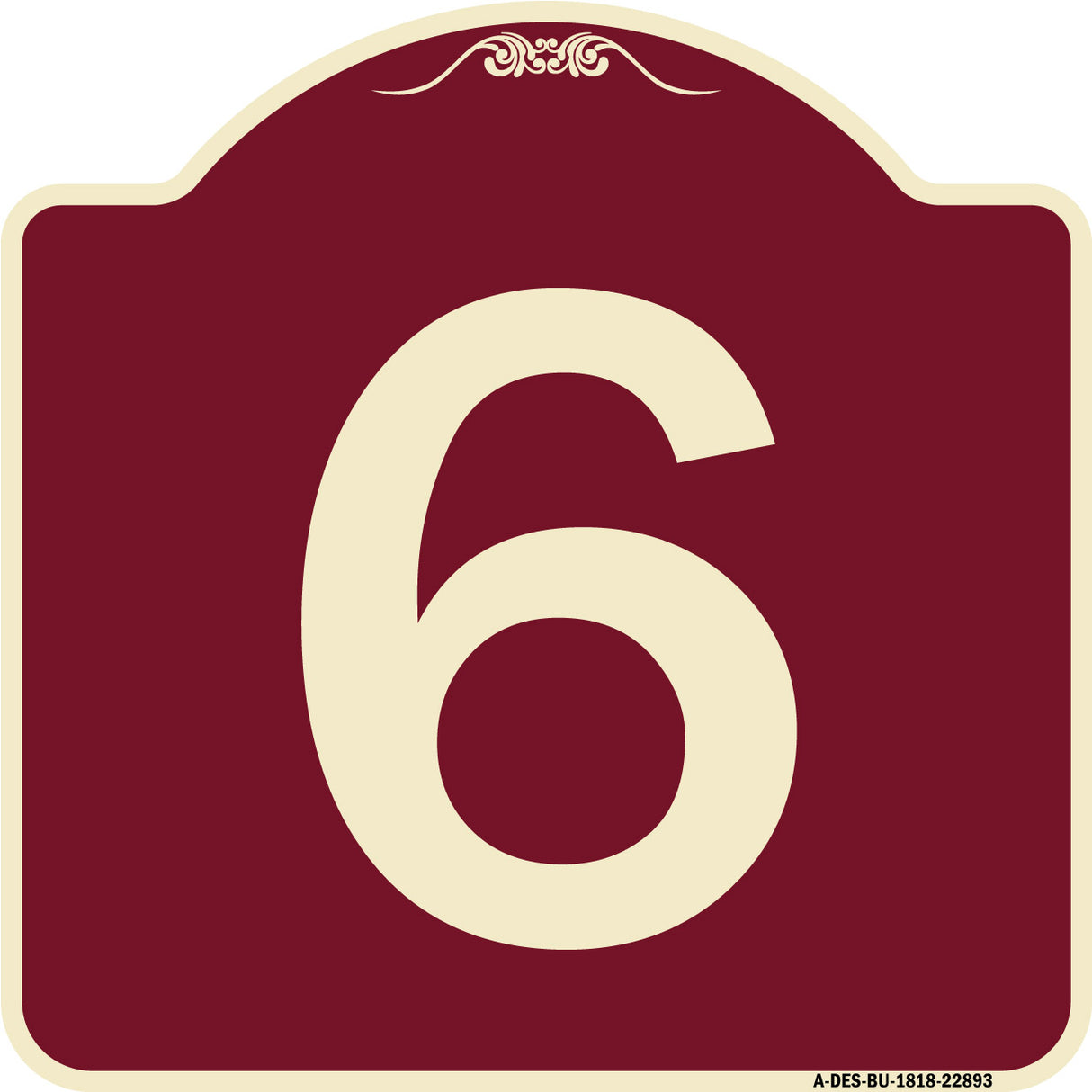 Sign with Number 6