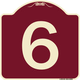 Sign with Number 6