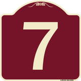 Sign with Number '7