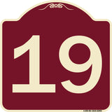 Sign with Number '19