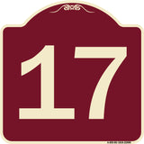 Sign with Number '17