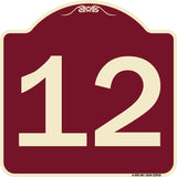 Sign with Number '12