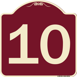 Sign with Number '10