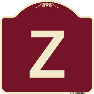 Sign with Letter Z