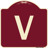 Sign with Letter V