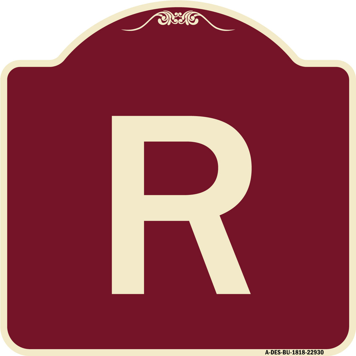 Sign with Letter R