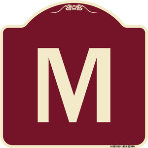 Sign with Letter M