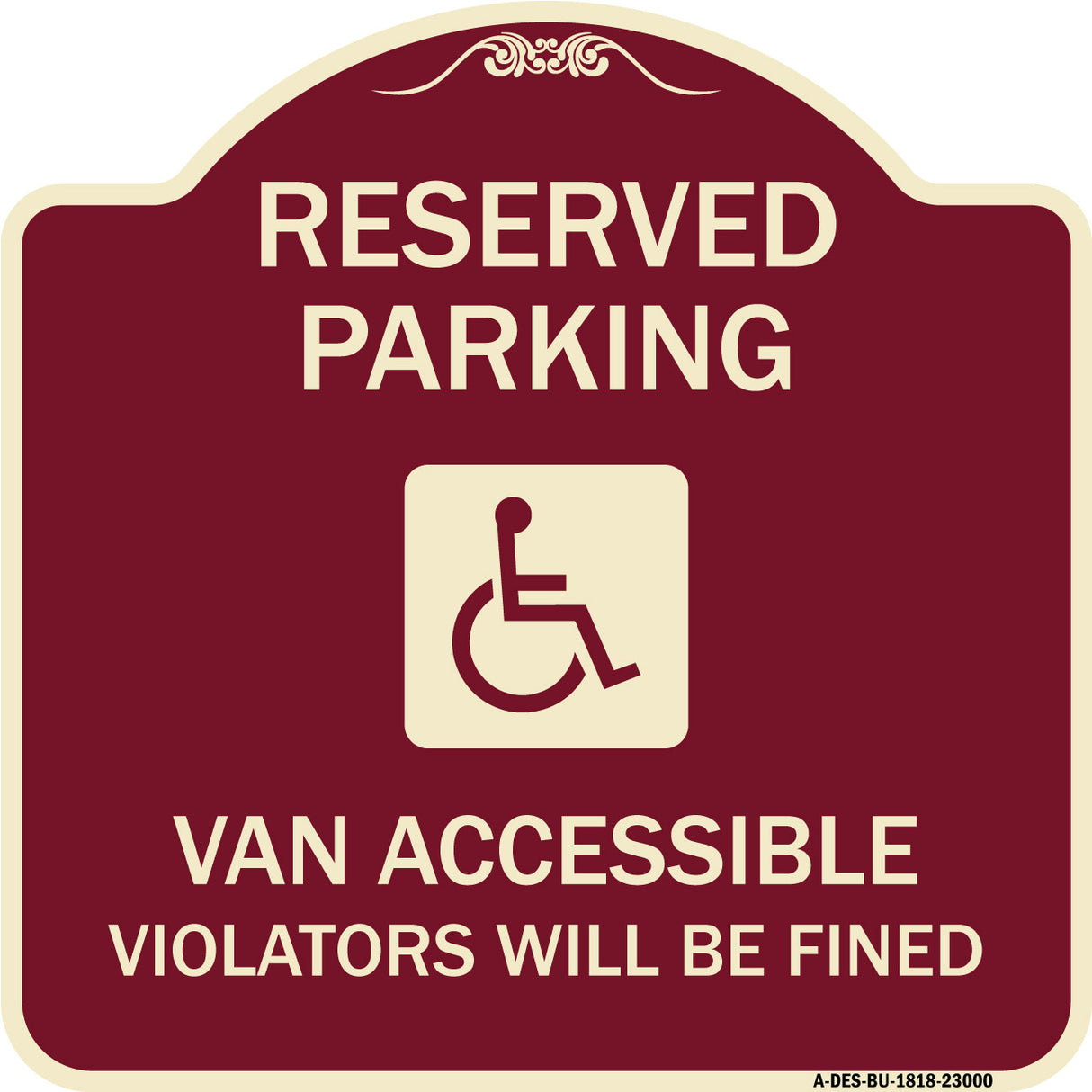 Reserved Parking Van Accessible Violators Will Be Fined (With Graphic)
