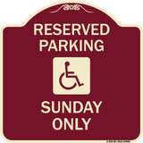 Reserved Parking Sunday Only (With Graphic