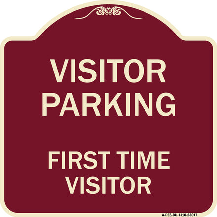 Reserved Parking Sign Visitor Parking First Time Visitor