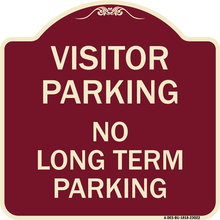 Reserved Parking Sign Visitor Parking No Long-Term Parking