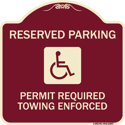 Reserved Parking Permit Required Towing Enforced (With Graphic)