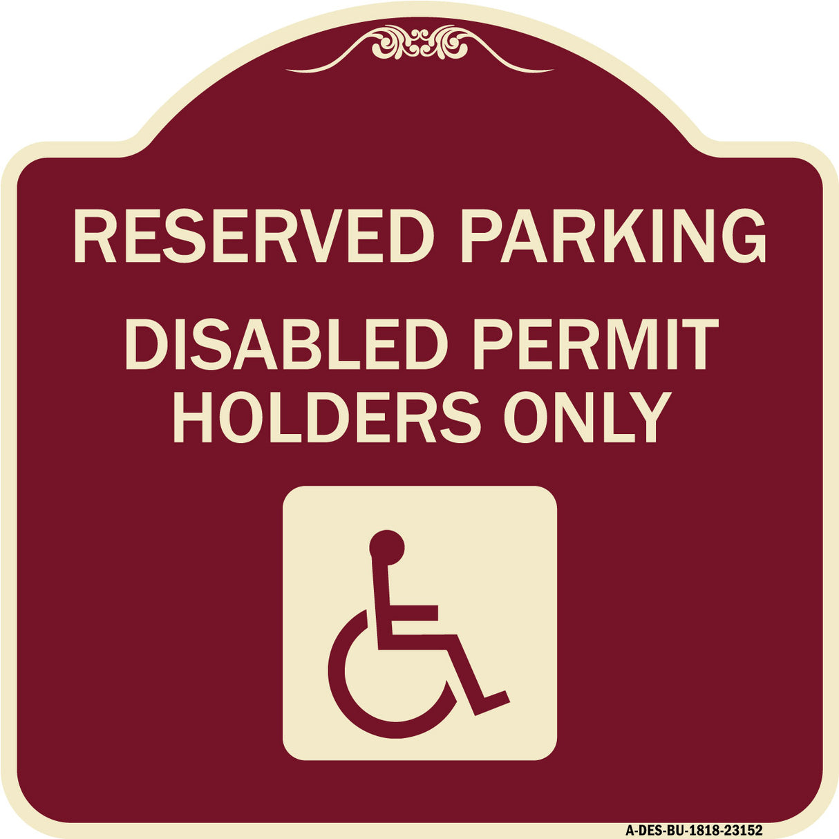 Reserved Parking - Disabled Permit Holders Only (With Updated Access Symbol)