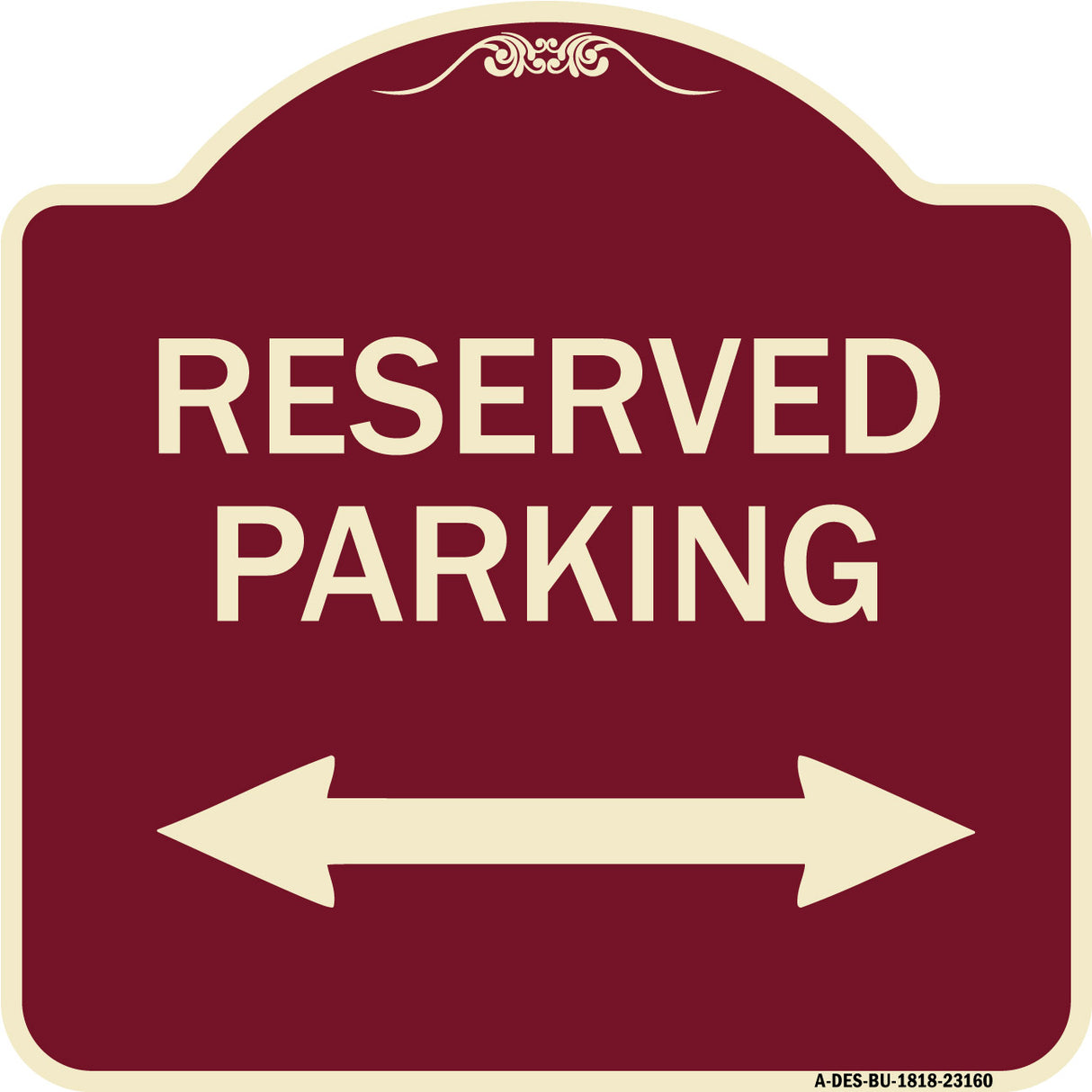 Reserved Parking (Arrow Pointing Left and Right)