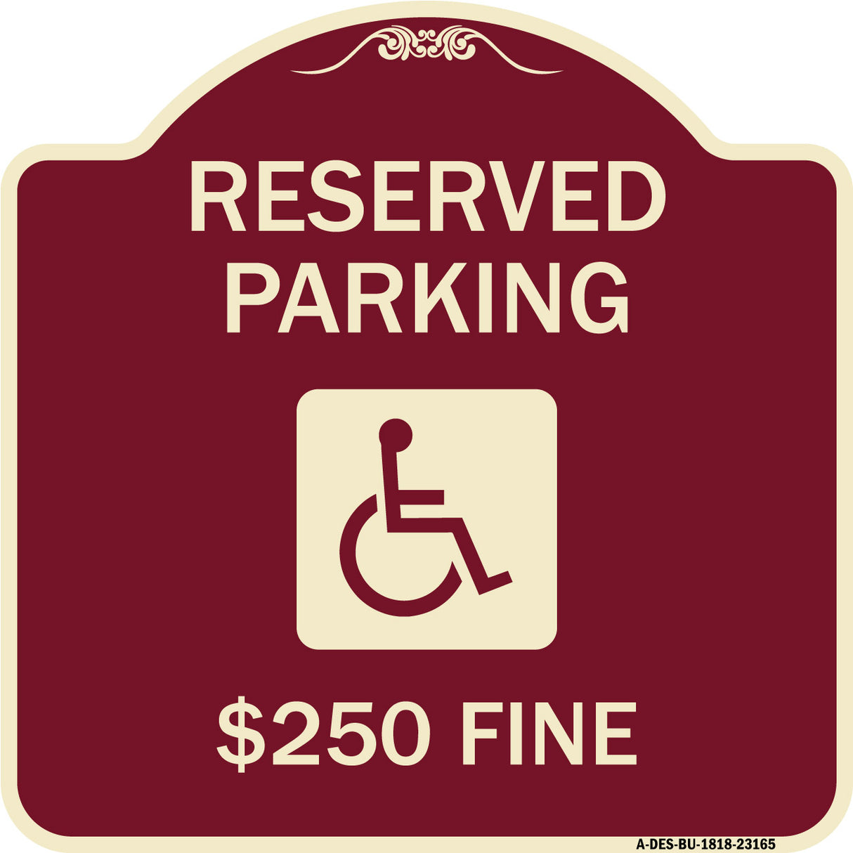 Reserved Parking $250 Fine (With Graphic)