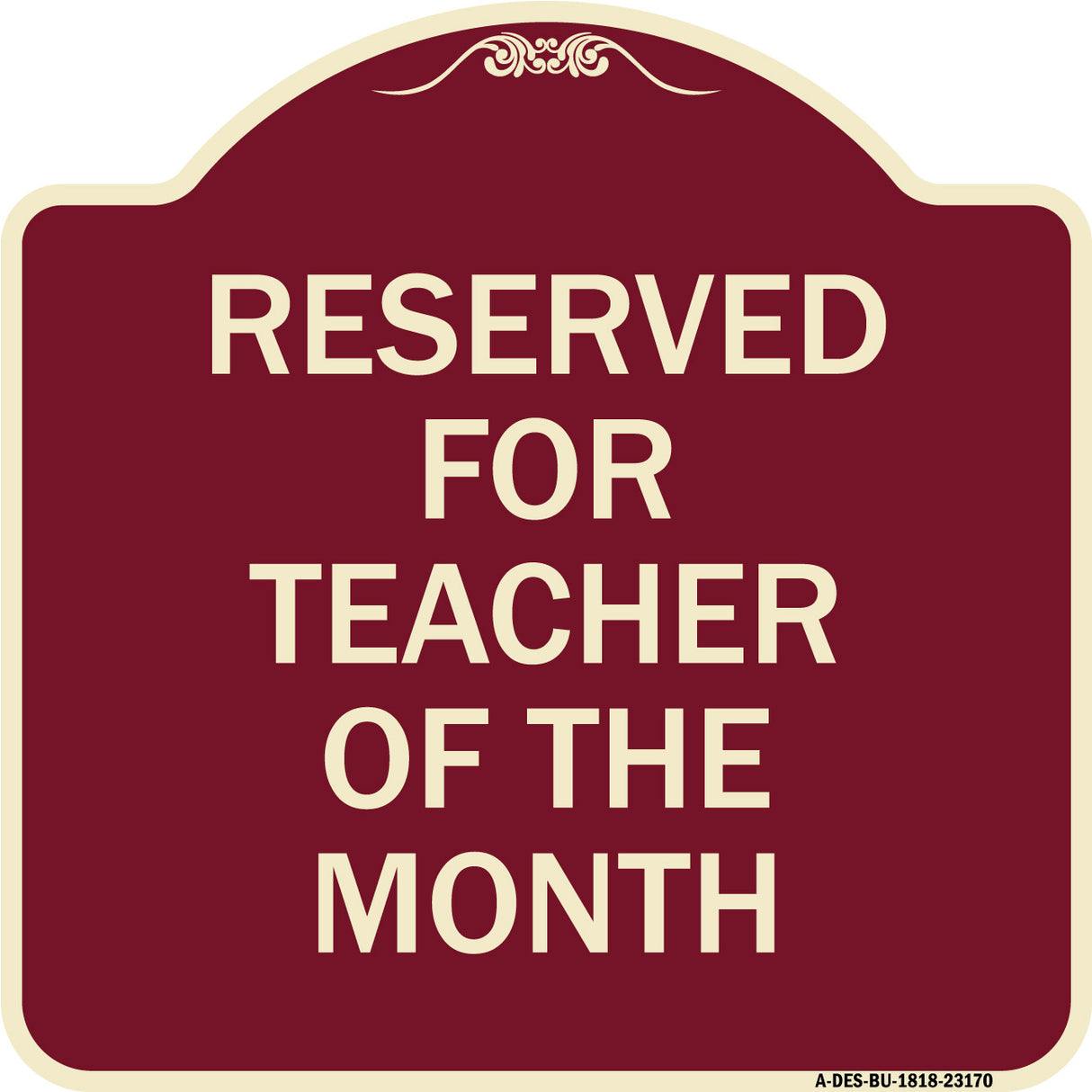Reserved for Teacher of the Month