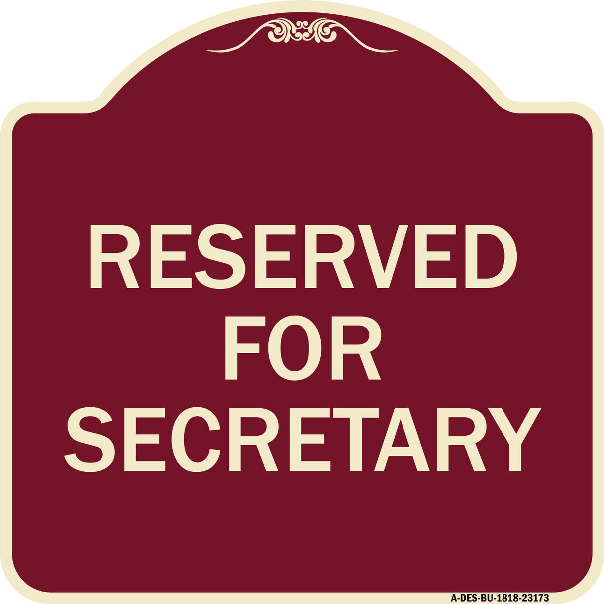 Reserved for Secretary
