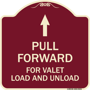 Pull Forward for Valet Load and Unload (With Up Arrow)