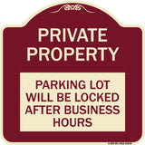 Private Property Parking Lot Will Be Locked After Business Hours