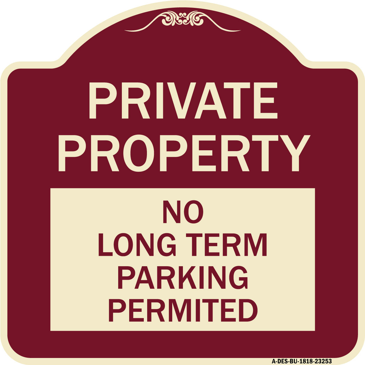 Private Property - No Long-Term Parking Permitted