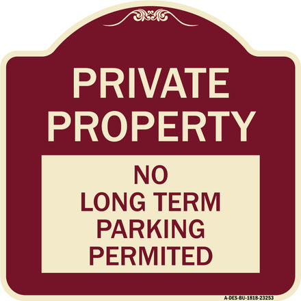 Private Property - No Long-Term Parking Permitted