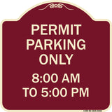 Permit Parking Only 8-00 Am to 5-00 Pm