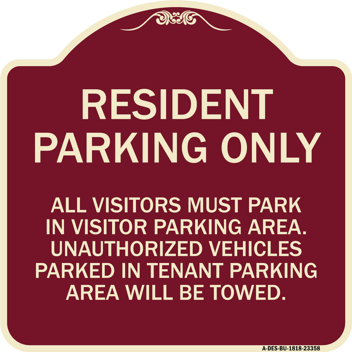 Parking Sign Resident Parking Only