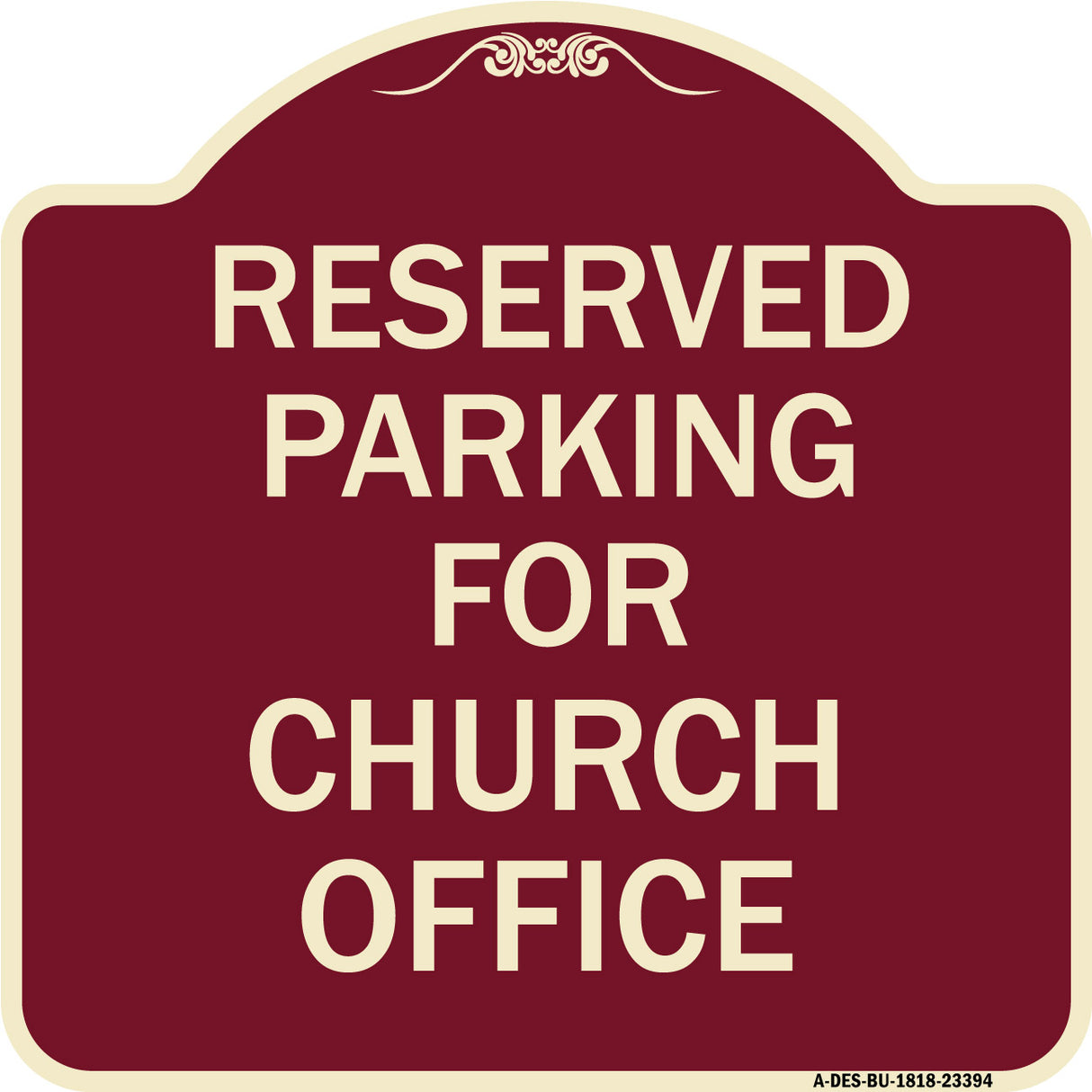 Parking Reserved for Church Office