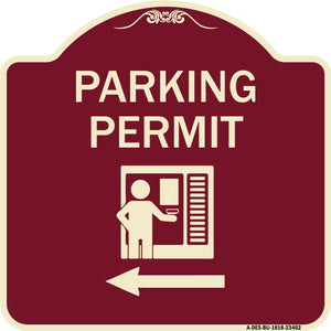 Parking Permit (With Left Arrow Symbol)