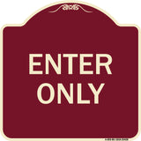 Parking Lot Sign Enter Only