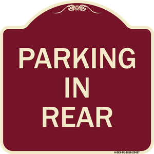 Parking in Rear