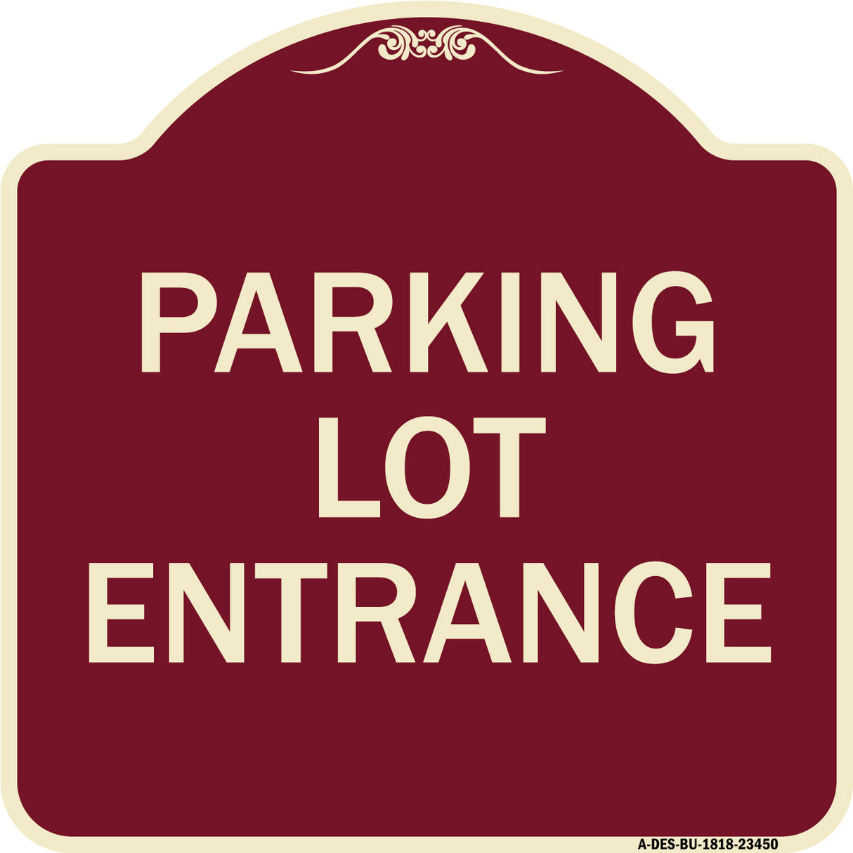 Parking Entrance Sign Parking Lot Entrance