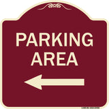 Parking Area with Left Arrow