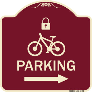 Parking (With Lock Cycle & Right Arrow Symbol)