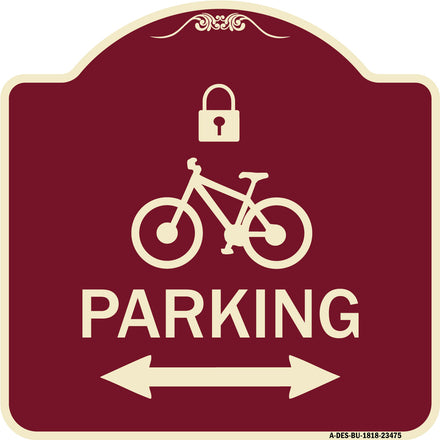 Parking (With Lock Cycle & Bidirectional Arrow Symbol)