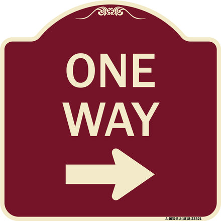 One Way Sign (Right Arrow)