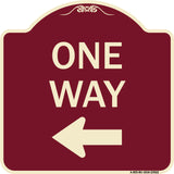 One Way Sign (Left Arrow)