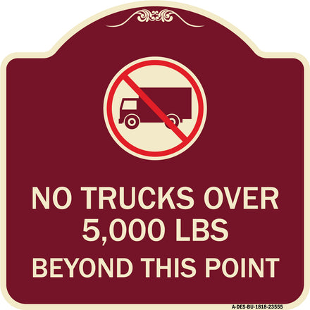 No Trucks Over (Editable Weight) Beyond This Point with Graphic