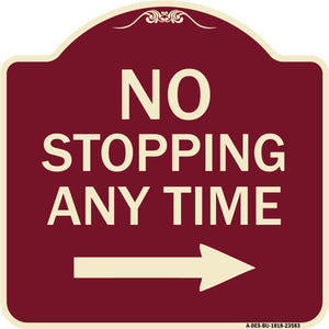 No Stopping Anytime with Arrow (Right)