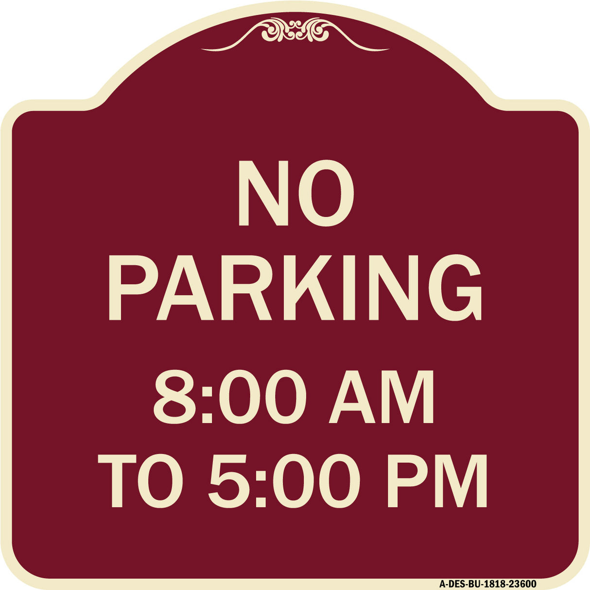 No Parking 8-00 Am to 5-00 Pm