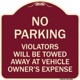 No Parking Violators Towed Away at Owner's Expense