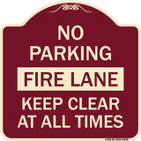 No Parking Fire Lane Keep Clear at All Times