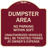 No Parking Within 50 Ft Unauthorized Vehicles Will Be Ticketed Towed at Owners Expense