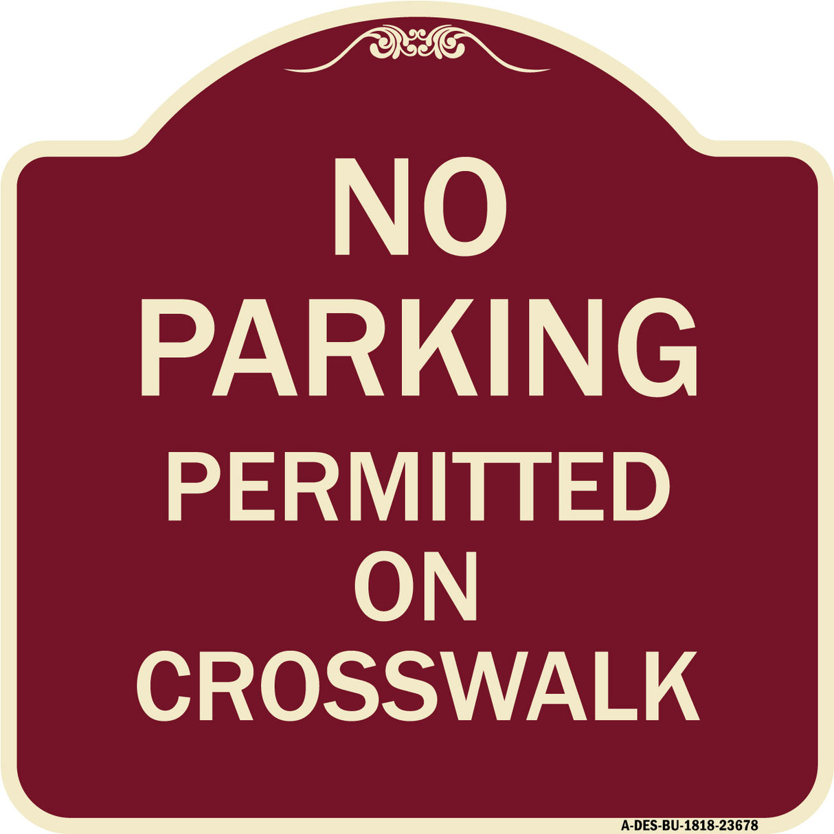 No Parking Permitted on Crosswalk