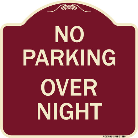 No Parking Overnight Parking Sign