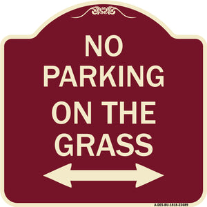 No Parking on the Grass (With Bidirectional Arrow