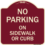 No Parking on Sidewalk or Curb